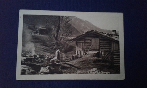 Carte postale chalet chocolat - chalet,