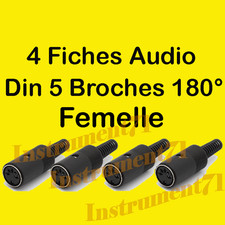 4 Fiches Din 5 Broches 180°