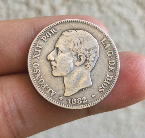 Espagne pesetas 1882 argent - espagne, 2