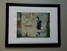 Banksy  ( Art Print ) " Rat and Girl "  Street Art Graffiti