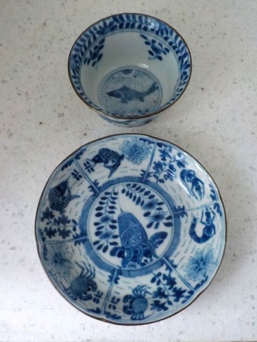 Soucoupe tasse en - &, porcelaine