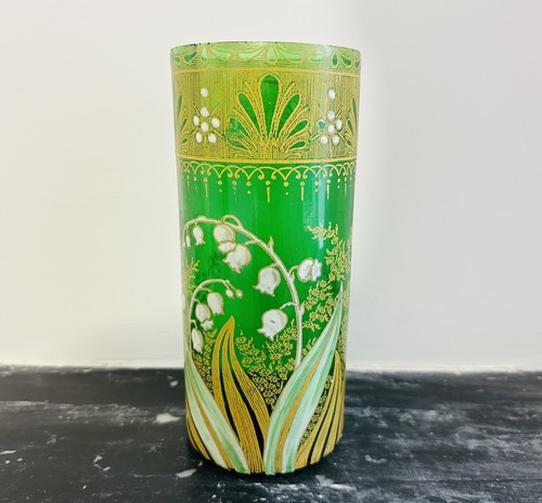 Vase rouleau verre vert - rouleau, muguet