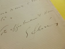Edouard SCHURE (1841-1929) Ecrivain, Philosophe, Steiner, Wagner ... AUTOGRAPHE