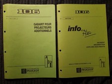(303MA) 2 Manuels d'atelier - PEUGEOT 106 - Info Plus (incident et infos). 