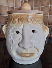 Ancien Grand Pot à Oignons en Céramique West Germany "marin qui pleure"