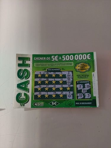 Ticket cash fdj - cash, gagnant