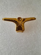 BROCHE  SONIA RYKIEL PARIS  BIJOU  PIN'S PARFUM PLAQUE OR