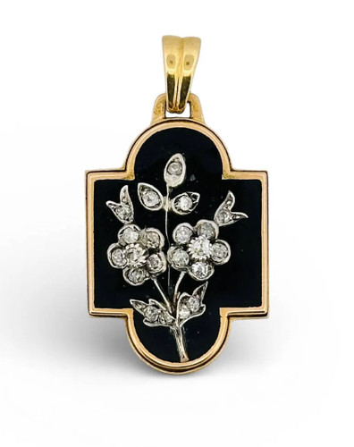 Pendentif 18k orné - or,