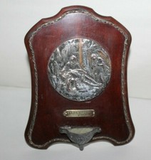 Bénitier ancien acajou et