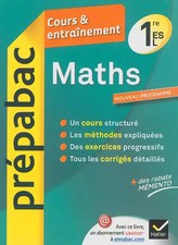 Maths 1re ES, L - Prépabac