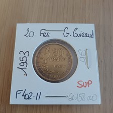 Pièce de 20 francs guiraud bronze-alu - 1953 - SUP