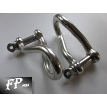 Manille torse 10mm - , axe