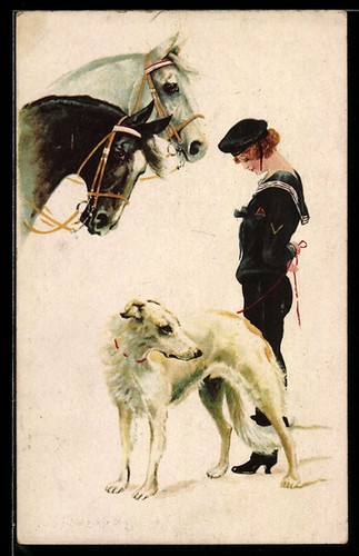 Carte postale artiste jeune - carte, d'artiste