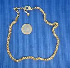 B26A Joli Collier Chaine Metal Doré Maille Palmier Lot Bijou 