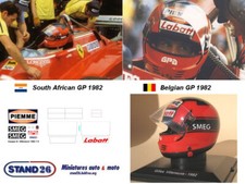 262 Decals casque casco helmet Villeneuve 1982 correctif for Centauria Spark 1:5