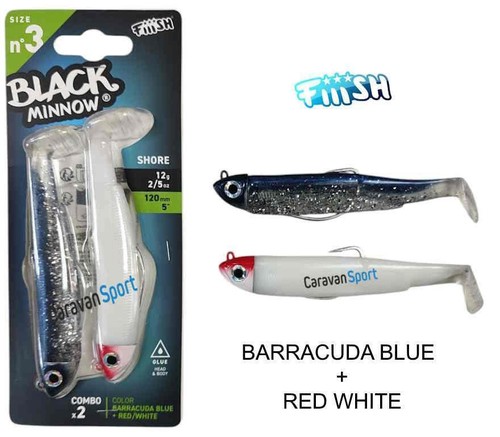 Fiiish black minnow double - minnow,