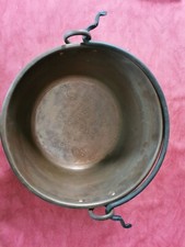 Chaudron en Cuivre ( anse fer forgé )