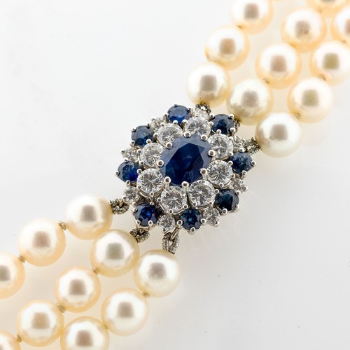 Collier perles diamant 18k - perles,