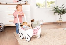 Landau Blanc Trixi En Bois Poussette Pour Poupées Jeu Eveil Pour Enfants