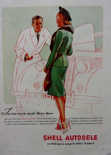 Publicite papier huile shell - publicite,