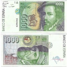 109 . ESPAGNE . 1000 PESETAS . 12 OCTOBRE 1992 . NEUF . UNC .