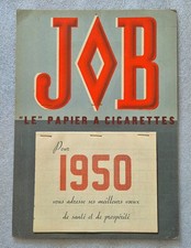RARE carton publicitaire JOB 1950 "Le papier a cigarettes" 35x25.5cm