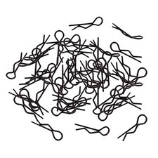 Clips noirs en forme de R pour