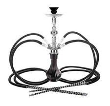 4 tuyaux Hookah4sale prix discount shisha noir vase narguile verre eau