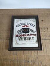 Ancien Petit Miroir Publicitaire Whisky CHIVAS REGAL - Bar - Vintage 23,5x18,5cm