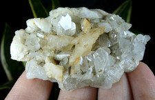 Quartz & Calcite escalier Oisans 7x4cm France minéral collection ancienne pierre