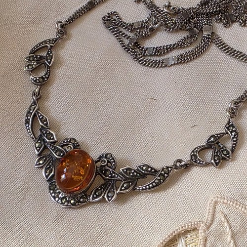 Collier art déco argent 925 - collier,