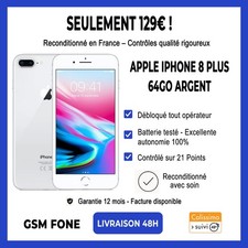 iPhone 8 Plus 64 Go - Argent - Débloqué - Parfait État -  Garantie 12 Mois