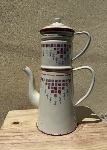 Ancienne cafetiere emaillee - cafetiere,