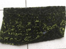 écharpe Clair de Lune Paris  panne de velours vert kaki état neuf