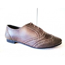 Zapatos piel taupe planos - zapatos, de