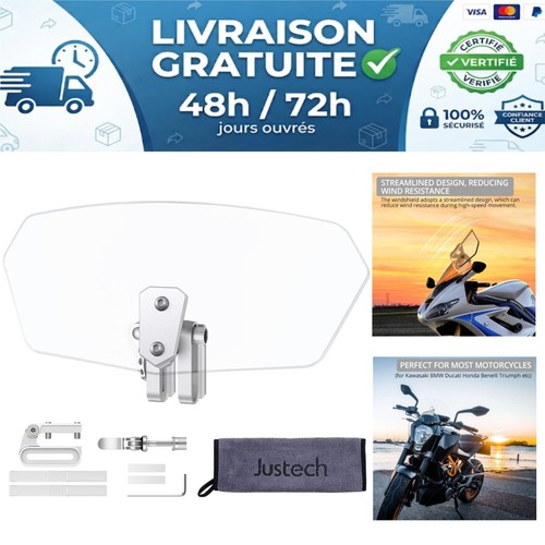 Pare brise moto justech - pare-brise,