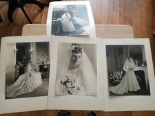 lot de 4 grandes photos de mariage 22cm/28cm studio lorette 170.bd Haussmann .