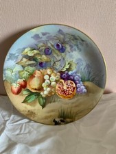Magnifique Ancienne ASSIETTE Porcelaine SIGNEE CH. THUILLER Motif FRUITS # 1
