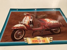 Vespa Scooter CG 125 1954 fiche carte moto passion collection Atlas