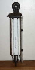 Rare Double Thermomètre d'Extérieur fin XIXème avec Tube par J Tonnelot à Paris