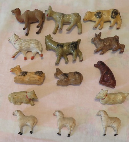 Creche ancienne lot animaux - ancienne,