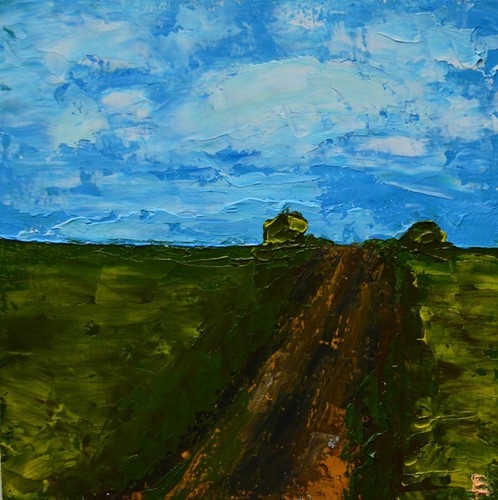 Peinture originale champ huile