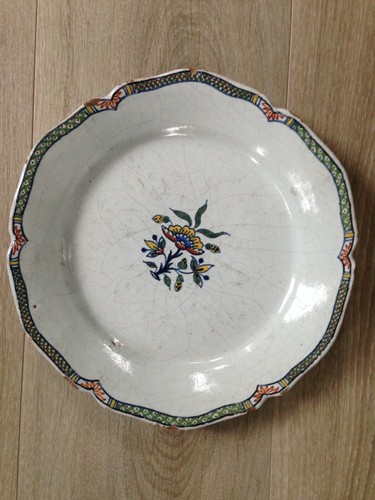 Belle assiette faience nord - assiette, en