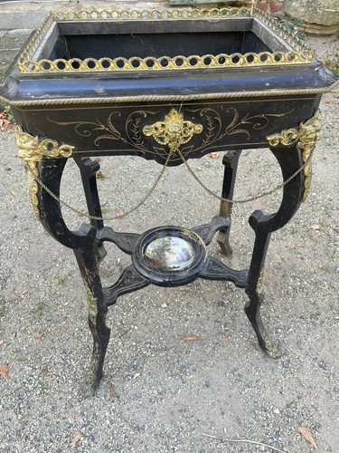 Jardinière bois noircis - jardinière, en