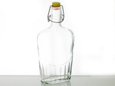 Flasque Bormioli Rocco En Verre Avec Bouchon Mécanique Blanc Et Avec Capacité De