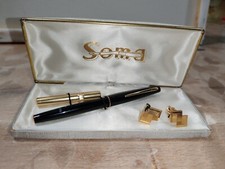 Ancien Stylo-plume SOMA AViso Rex Pen  Coffret Bouton De Manchette A Saisir 