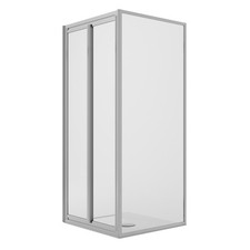 CABINE DE DOUCHE 80X80CM SALOON 2 PORTES PIVOTANTES 80 FIXE H185 TRANSPARENT
