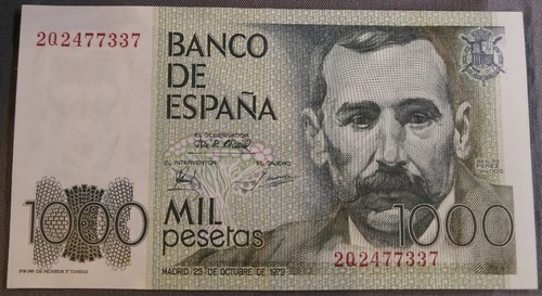 Billet espagne 1000 pesetas - 1000,