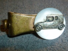 ANCIENNE PINCE A CRAVATE THE WEDGE PATENT VOITURE TACOT SUR NACRE PINCE A BILLET