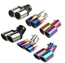 EMBOUT ÉCHAPPEMENT DOUBLE INOXYDABLE UNIVERSELLE AUTO 206 306 307 308 PEUGEOT ..